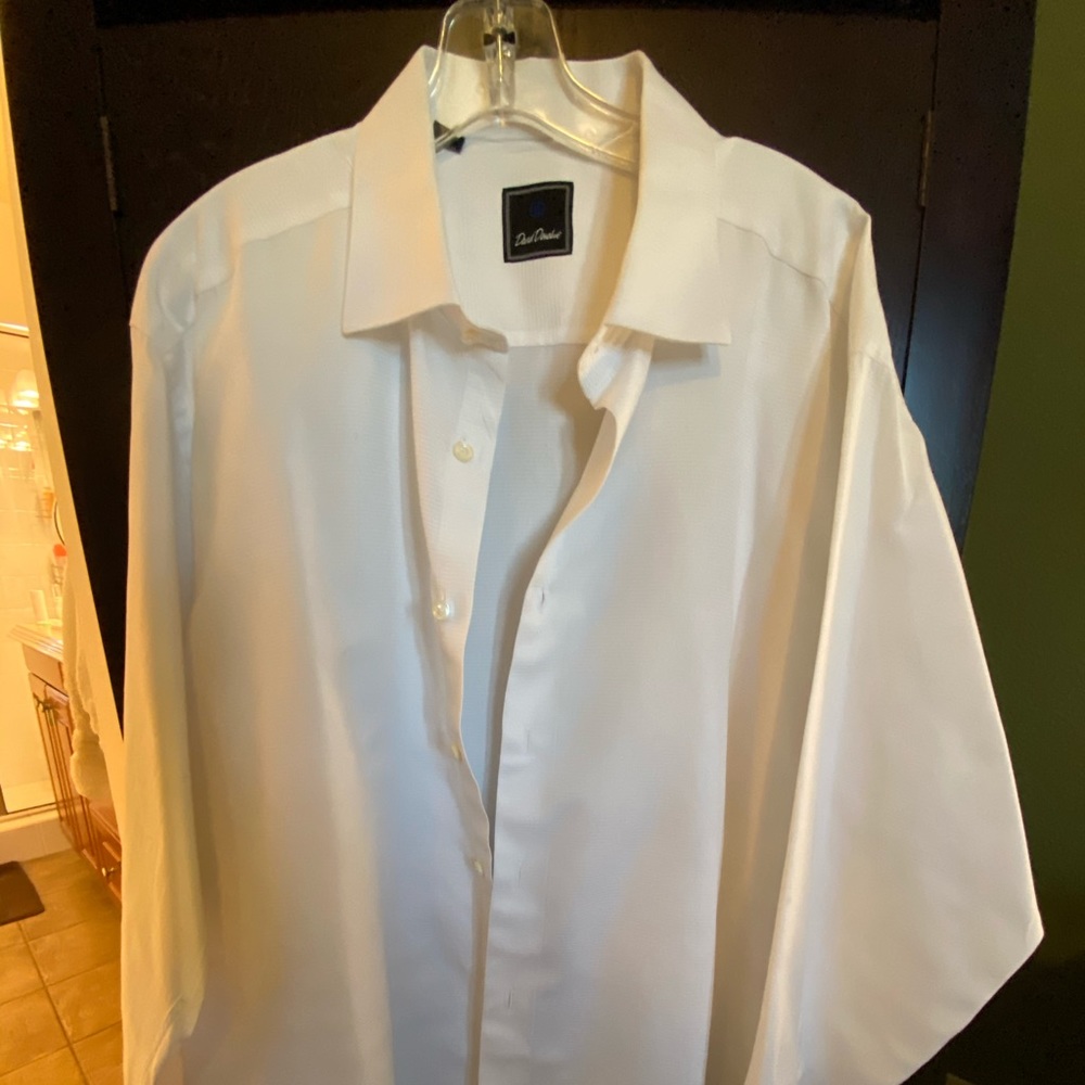David Donahue White dress shirt with French Cuffs